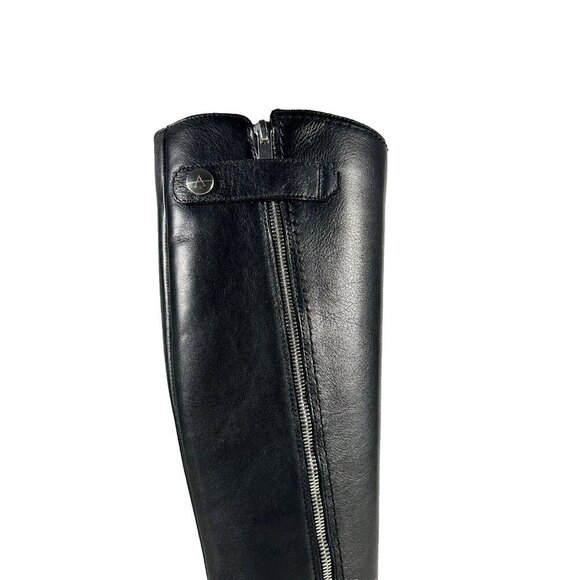 Aquatalia Women's Size US 8M Black Geovanna Boot Tall Leather Zipper Boot $890 - Picture 8 of 11